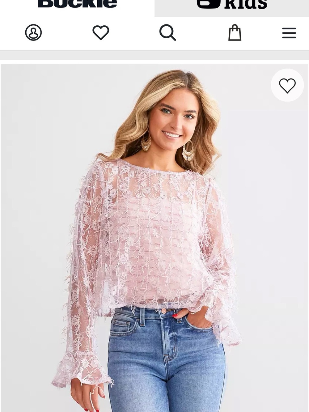 BKE - Willow and Root Floral Eyelash Top